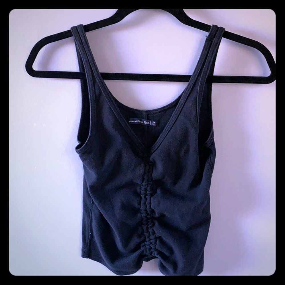 Black tank crop top